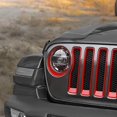 thumbnail image 4 of 18-22 Jeep Wrangler JT Gladiator Headlight Rings Center Mesh Rim Trim Kit - Roundtuning Accessories, 4 of 5