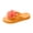 Orange, variant on Women’s Floral Flip Flops, Colorful Flower Open-Toe EVA Flat Sandals for Beach & Casual Wear Watermelon Red 41