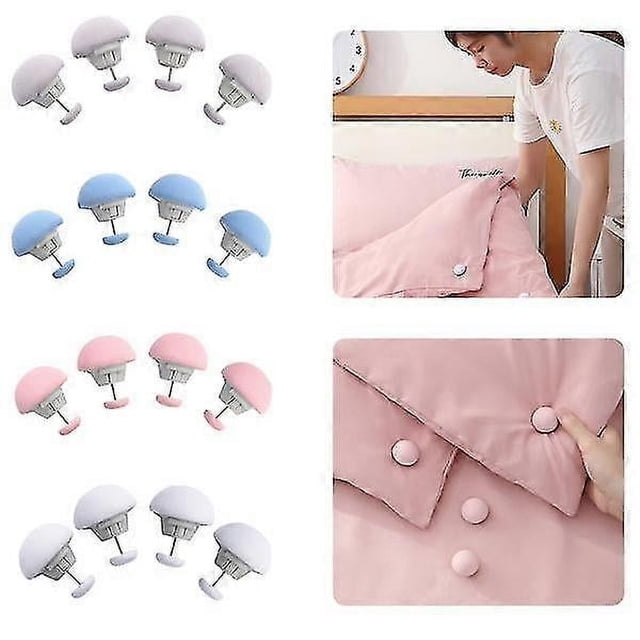 CHAO 10 piezas de pinzas antideslizantes para mantas con forma de hongo, color gris