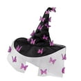 thumbnail image 1 of Sombrero de bruja de Halloween para mujer, accesorio gótico versátil para juegos de rol y mascaradas. Púrpura, 1 of 9