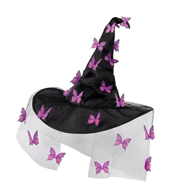 Sombrero de bruja de Halloween ligero para mujer, ideal para cosplay, fiestas, festivales y más. Púrpura