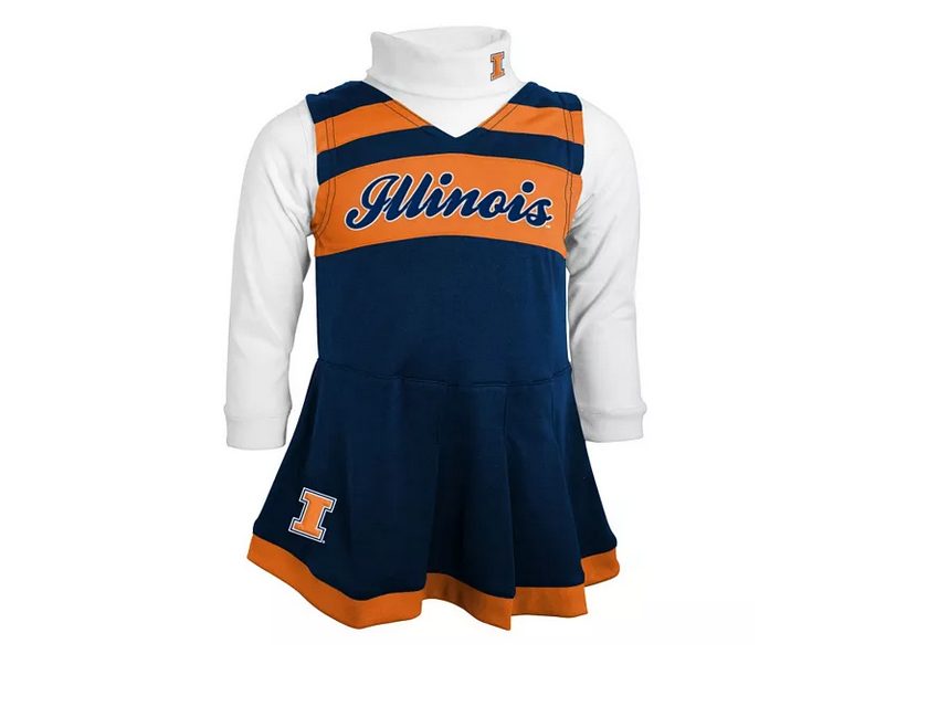 Outerstuff NCAA Infant Girls Illinois Fighting Illini Cheer Jumper