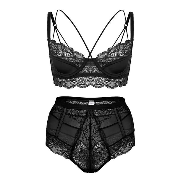 New French Style Sexy Ultra-Thin Floral Lace Underwear Unlined Beauty ...