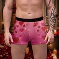 thumbnail image 2 of Wxolcjlv Mens Valentine's Day Boxers Briefs Fashion Casual Comfort Valentines Day Heart Printed Sweet Mid Waist Underwear For Men, 2 of 4