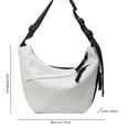 thumbnail image 2 of Bolso Hobo para mujeres y hombres bolso de color sólido bolso bandolera informal de cuero PU para uso diario, 2 of 9