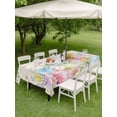 thumbnail image 3 of Easter Eggs Outdoor Tablecloth - 60x84 Inch Rectangle Dining Table Cover, Spring Daisy Eucalyptus Leaves Vintage Waterproof Outdoor Table Cloth with Umbrella Hole & Zipper for Picnic/Patio/Party, 3 of 7