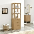 thumbnail image 2 of Vinnova Cadiz 72"H Solid Oak Wood Bath Linen Storage Cabinet in Washed Ash Gray, 2 of 13