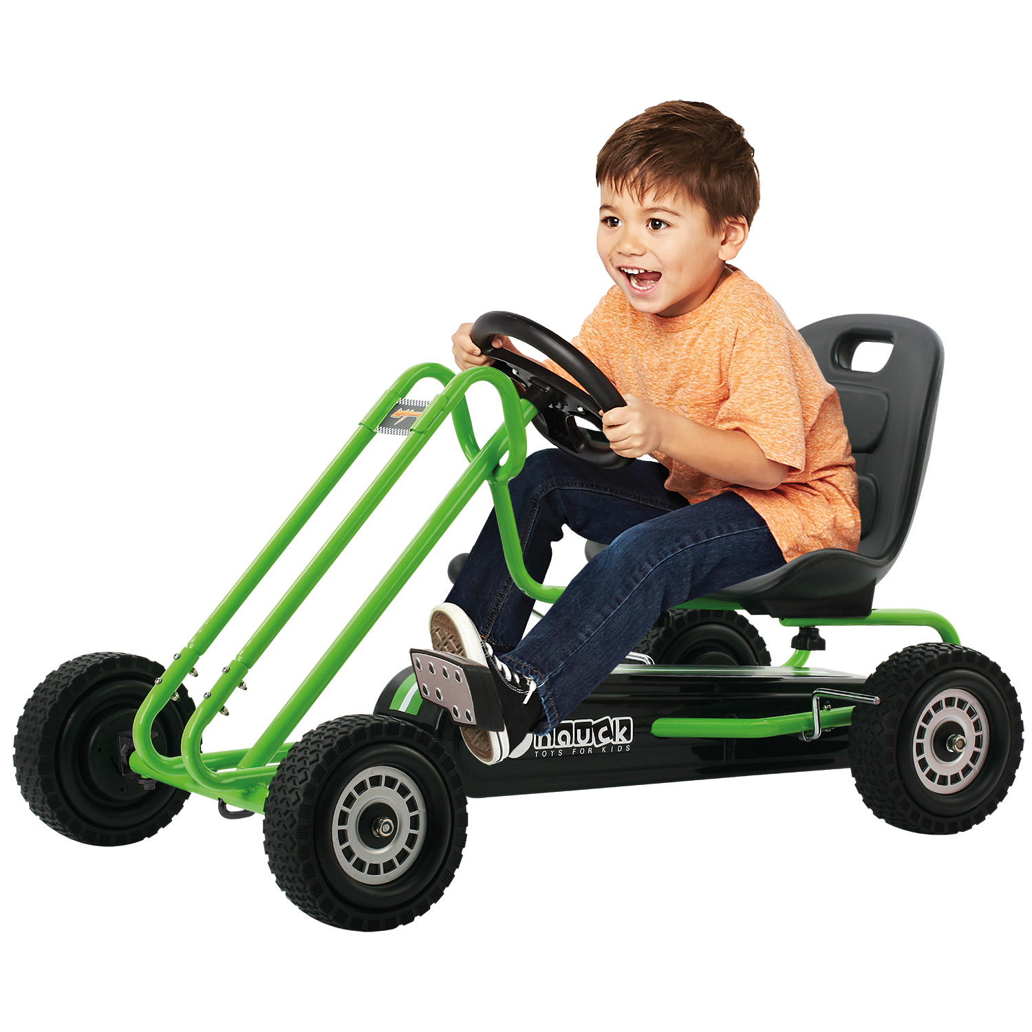 Hauck Lightning Ride-On Pedal Go-Kart Activity Green or Pink - image 2 of 9