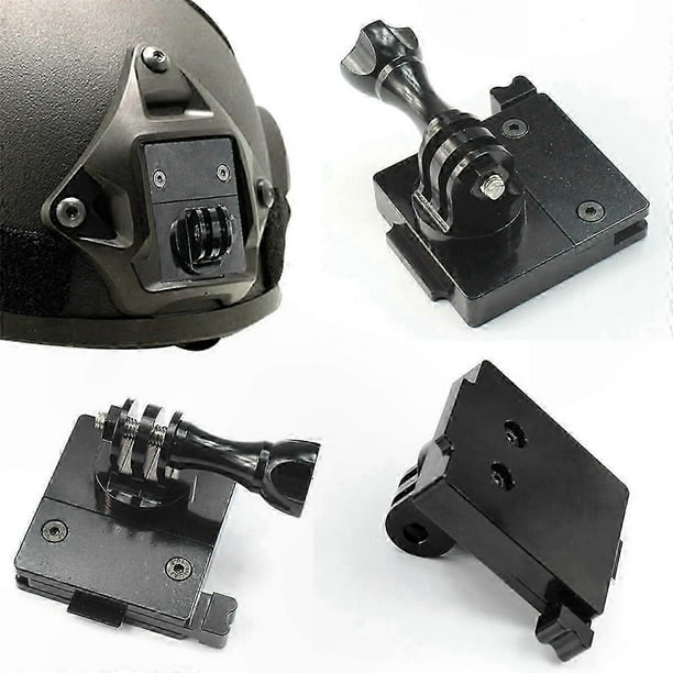 Helmet Mount Selfie Stick Adapter for Action Cameras with Fixed Base Compatible with GoPro Accessories
