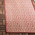 thumbnail image 4 of SAFAVIEH Beach House Bethanie Geometric Indoor/Outdoor Runner Rug, Red/Creme, 2'2" x 6', 4 of 6