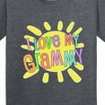 thumbnail image 4 of Inktastic I Love My Grammy Sun and Rainbow Letters Youth T-Shirt, 4 of 5
