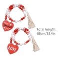 thumbnail image 2 of Valentine's Day Gift, Wooden Bead String Pendant, Bead String with Rope Tassel, Romantic Gift for Her, 2 of 6