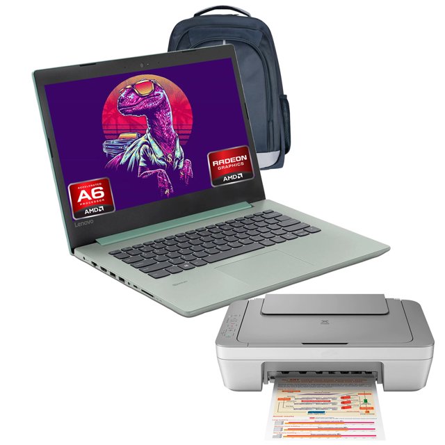 Laptop Lenovo IdeaPad 330-14AST AMD A6-9225 8GB Ram 1TB DD más Impresora y Mochila