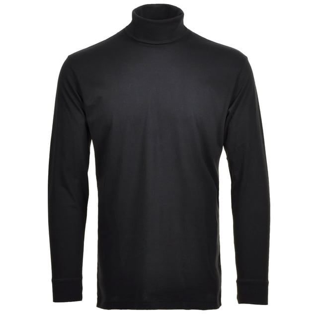 RAGMAN Suéter de Cuello Tortuga para Hombre - Manga Larga Básico Cuello Tortuga Regular Fit, Punto Simple, Color Sólido Negro 2XL (XX-Large)