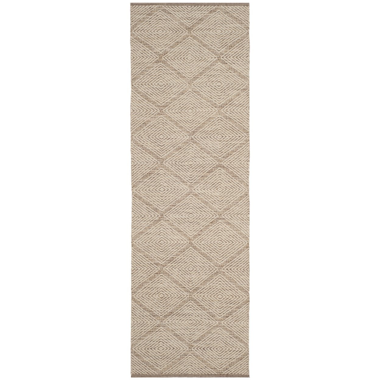 SAFAVIEH Montauk Bailey Geometric Diamond Cotton Area Rug, Beige, 5' x 8'