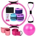 thumbnail image 1 of Xihbxyly Set de Yoga, Paquete Completo de Pilates con Aro Mágico, Bandas para Glúteos y Pelota de Yoga de 25 Cm para Estiramientos. Solución de Fitness para El Hogar, Ideal para Todos Los Niveles., 1 of 2