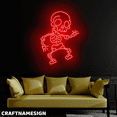thumbnail image 3 of Craftnamesign Kids Skeleton Neon Light For Bar Pub Wall Sign, Halloween Decoration, 3 of 5