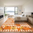 thumbnail image 3 of ODIKA 4'x6' Machine Washable Non-Slip Area Rug, Farmhouse Orange High Traffic Rug with Pad, Orange, 1052056, 3 of 8