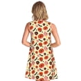 thumbnail image 2 of Bixox Halloween Donut Print Women's Sleeveless A-Line Dress with Pockets, Casual Knee-Length Tank Dress for Summer-Large, 2 of 7