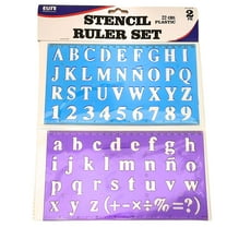 Plastic Stencil Ruler Set: 2CT