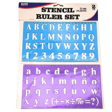 Plastic Stencil Ruler Set: 2CT