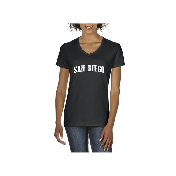 Normal is Boring - Women's T-Shirt V-Neck Short Sleeve, up to Women Size 3XL - San Diego