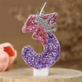 thumbnail image 4 of Number Birthday Candle Princess Crown Themed Cake Candle for Birthday Party Large Cute Candles for Cake Topper Decoration, 4 of 4