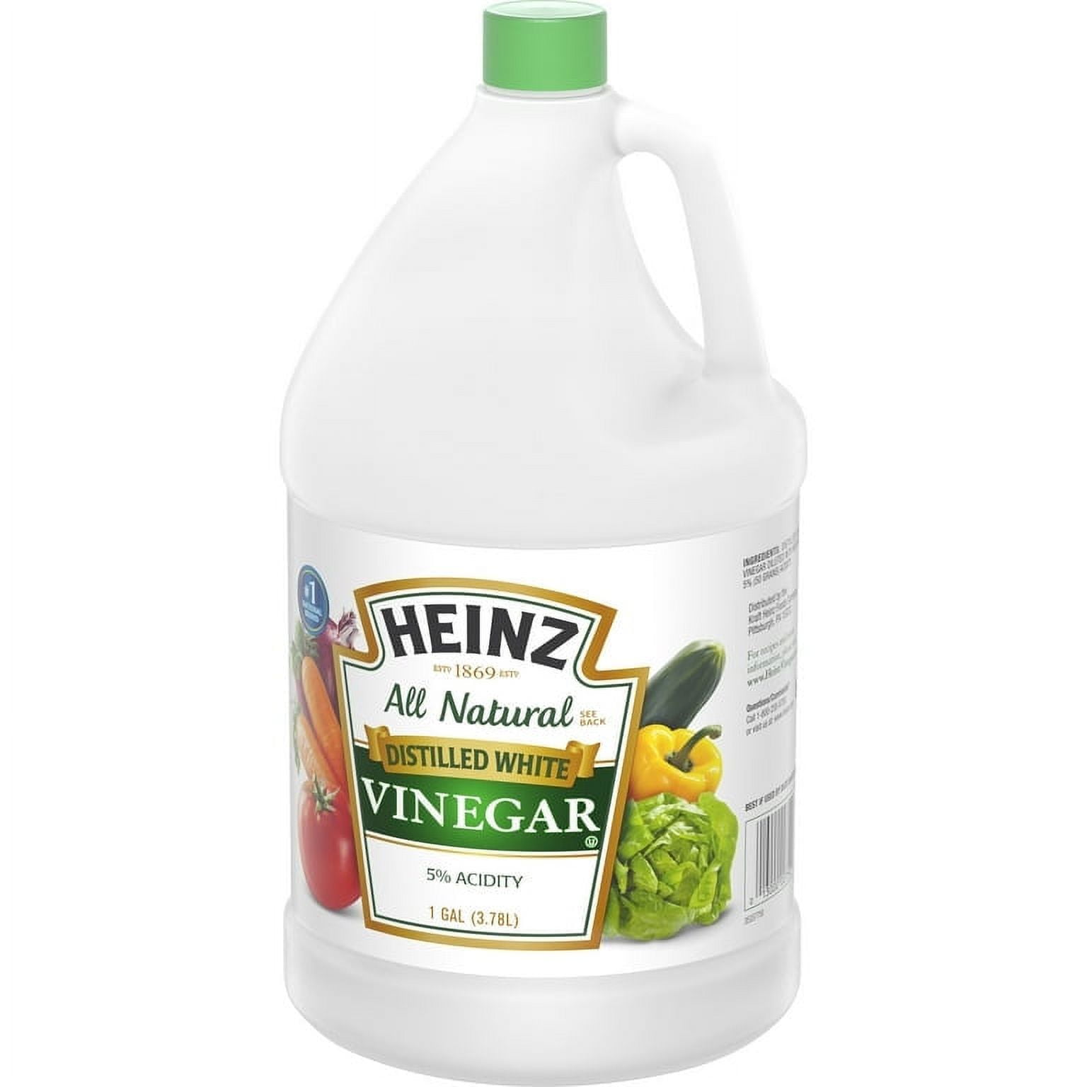 Heinz All Natural Distilled White Vinegar 5% Acidity, Jug 1 gal - Pack of 3