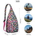 thumbnail image 2 of Cute Cartoon Dino Sling Backpack - Funny Dinosaur Pattern Crossbody Bag, Fashionable Pack for Commuters, 2 of 4