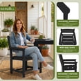 thumbnail image 4 of SERWALL 5-Piece HDPE Outdoor Dining Table Set, All-Weather 67-Inch Patio Table and 4 Classic Chairs for Deck, Lawn or Garden, Black, 4 of 7