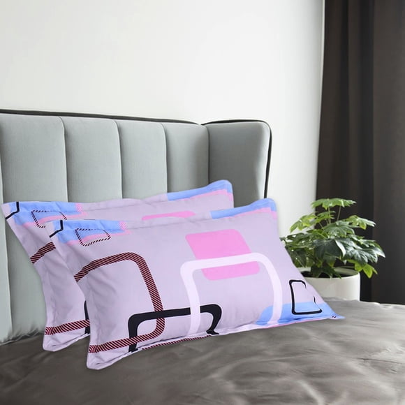 Set of 2 Polyester Pillow Shams, Soft & Breathable Pillowcases, Standard Size Envelope Closure Covers for Sofa, Living Room, Bedroom – Elegant & Comfortable Bedding Accessories