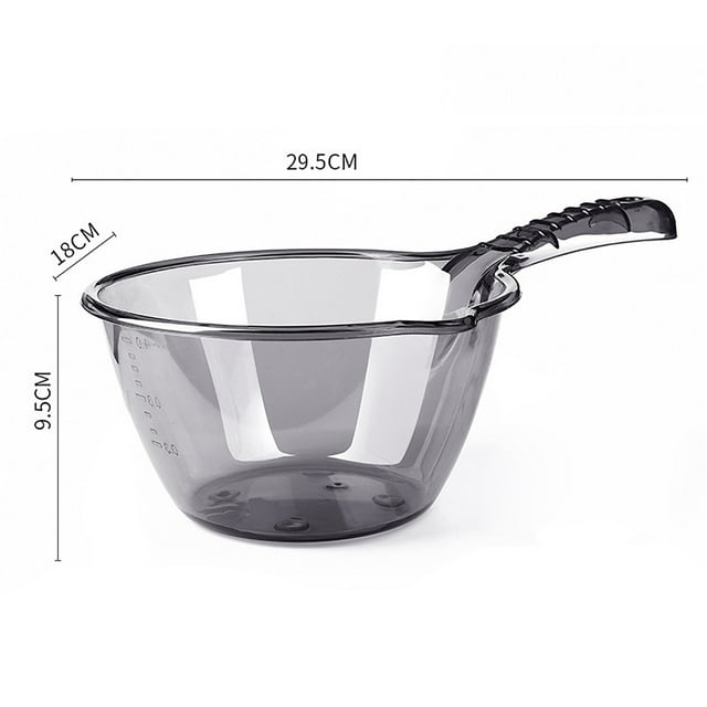 Large Capacity 1250ml Transparent Watering Spoon | Long Handle Kitchen & Garden Water Ladle for Cooking & Plant Care | Hanging Hole Storage