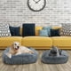 thumbnail image 3 of Cama cuadrada de lujo para perros pequeños, medianos y grandes, esterilla de felpa larga, suministros para mascotas, cama calmante lavable, 3 of 4