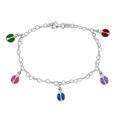 thumbnail image 1 of Miabella Bracelet Breloque Ladybug en Émail Multicolore en Argent Sterling, 1 of 5
