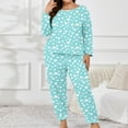 thumbnail image 2 of Tnhcen Women's 2 Piece Print Pajama Set Soft Long Sleeves Lounge Sets Sleepwear Homewear Set XL-5XL, 2 of 6