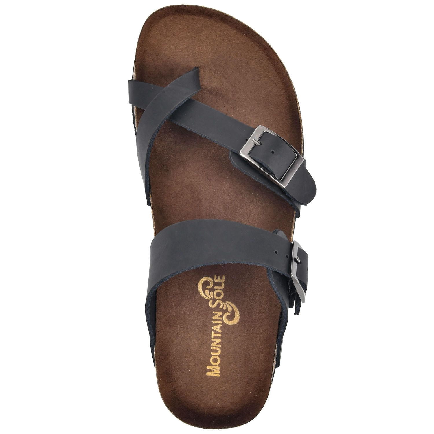 MOUNTAIN SOLE Ladies Leather Sandal in Black, 7 - Walmart.com