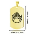 thumbnail image 2 of Stainless Steel Tribal Scorpio Zodiac (Scorpion) Dog Tag Pendant Necklace, 2 of 3