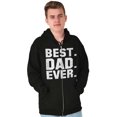 thumbnail image 3 of Best Dad Ever Worlds Coolest Father Men's Big & Tall Graphic Zip Up Hoodie Brisco Brands 2X, 3 of 5