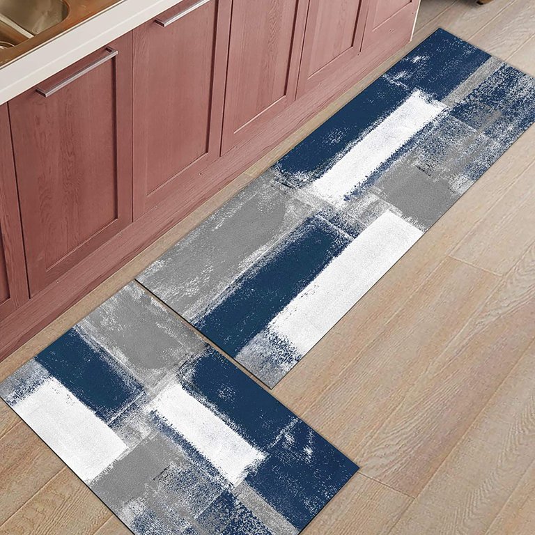 Modern Kitchen Mat, Cushioned Anti-fatigue Kitchen Rug, Non Slip