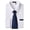 02-White, variant on Mens Solid Dress Shirt Long Sleeve with Matching Tie & Handkerchief Set Button Down Shirts