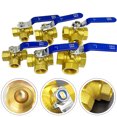 thumbnail image 4 of GDHOME 3 Way Brass Ball Valve, L/T Bore Valve Ball Valve for Water Oil Gas, 4 of 5