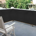 thumbnail image 7 of Privacy Screen Fence Heavy Duty with Grommets Waterproof - Custom Screen Fence UV & Weather Resistant for Outdoor Porch, Balcony, Garden, Backyard, Swimming Pool (4' x 40', Black), 7 of 7