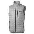 thumbnail image 2 of Men's Cutter & Buck Gray Florida A&M Rattlers Big & Tall Rainier PrimaLoft Eco Full-Zip Puffer Vest, 2 of 3