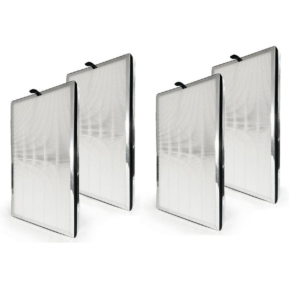 Nispira True HEPA Activated Carbon Replacement Filter For MA-112 V2.0 Air Purifier Part MA-112R | Removes Smoke, Dust, Pollen | Size 20.3" x 11.9" x 2.5" | 4 Packs