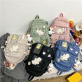 thumbnail image 2 of 1pc Gran Capacidad Mochila Para Estudiantes De Secundaria, Con Colgante De Oso Y Pato, Impermeable Colegio Bolsa De Escuela Bolsa Transparente Gran Capacidad Mochila Para Portátil Reforzamiento, 2 of 4