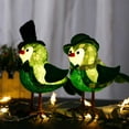 thumbnail image 3 of Fankiway St.Patrick's Day Glowing Green Bird, St.Patrick's Day Birds Decor, Lighted Fabric Bird Figurines with Hat & Leaf Clovers, Tabletop Standing Bird Ornaments, for Home Kitchen Table Window, 3 of 6
