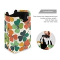 thumbnail image 3 of Yayeee Freestanding Laundry Hamper with Handle Collapsible Large Storage Basket for Clothes, White Clover Pattern, 3 of 7