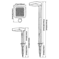 thumbnail image 7 of 6 Pack 2CCT Solar Path Lights, Dimmable, Auto Dusk to Dawn Landscape Pathway Lights for Sidewalk, Driveway, Garden, 2700K Soft White /4000K Cool White, IP65, 120lm, Black, 7 of 7