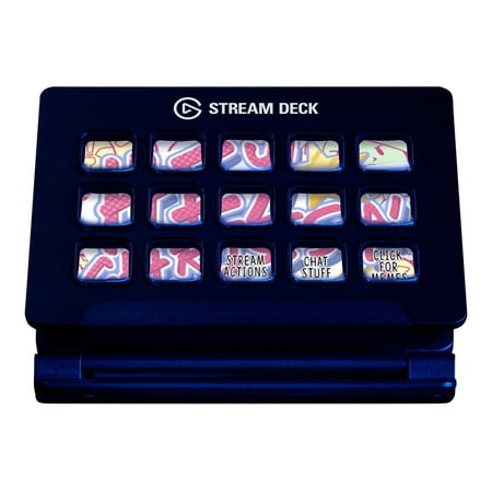Elgato - 10GAA9901 Full-size Wired Mechanical USB Keypad with Stream Deck - Black