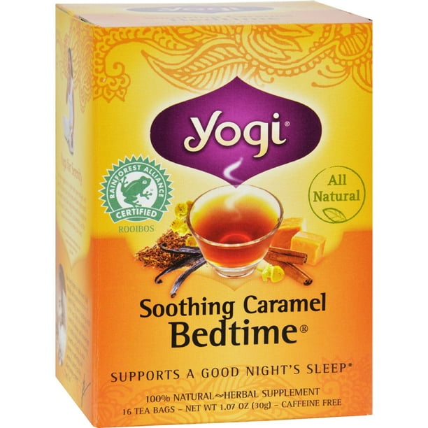 Yogi Tea Bedtime Soothing Caramel Caffeine Free, Tea Bags, 16 Ct, 1.07